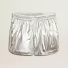 Pantaloncini da corsa da uomo in tessuto argento Pantaloncini da corsa da uomo in tessuto argento