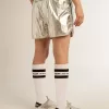 Pantaloncini da corsa da uomo in tessuto argento Pantaloncini da corsa da uomo in tessuto argento