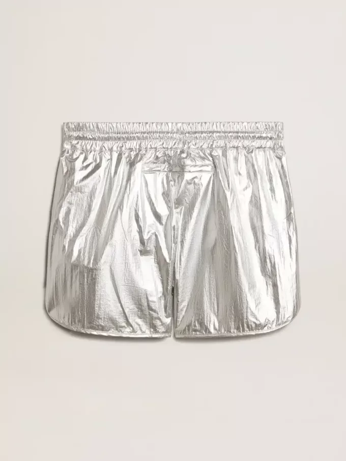 Pantaloncini da corsa da uomo in tessuto argento Pantaloncini da corsa da uomo in tessuto argento