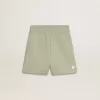 Pantaloncini verde chiaro con stella bianca Pantaloncini verde chiaro con stella bianca