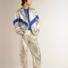 Pantaloni cargo da uomo in tessuto tecnico argento Pantaloni cargo da uomo in tessuto tecnico argento