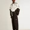 Pantaloni cargo in nylon ripstop nero
