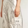 Pantaloni cargo in tessuto tecnico argento Pantaloni cargo in tessuto tecnico argento