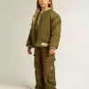 Pantaloni cargo per bambini in verde militare