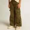 Pantaloni cargo per bambini in verde militare