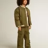 Pantaloni cargo per bambini in verde militare