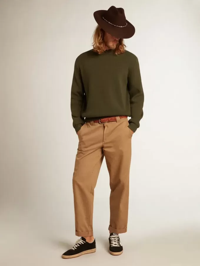 Pantaloni chino beige kaki Golden Collection Pantaloni chino beige kaki Golden Collection