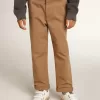Pantaloni chino da bambino in cotone color caramello