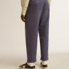 Pantaloni chino da uomo blu con effetto vissuto Pantaloni chino da uomo blu con effetto vissuto