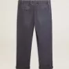 Pantaloni chino da uomo blu con effetto vissuto Pantaloni chino da uomo blu con effetto vissuto