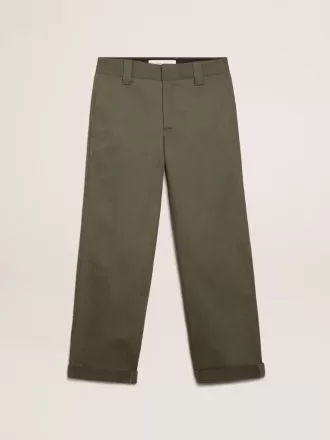 Pantaloni chino Golden Collection verde militare