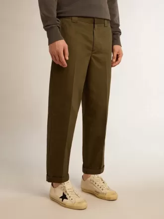 Pantaloni chino Golden Collection verde militare