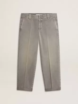 Pantaloni chino in cotone grigio