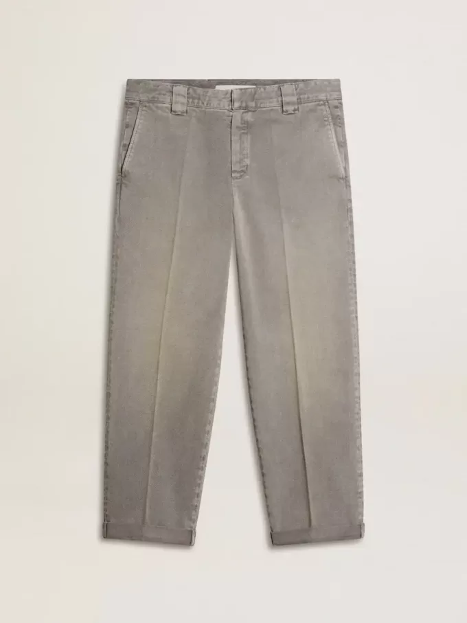 Pantaloni chino in cotone grigio Pantaloni chino in cotone grigio