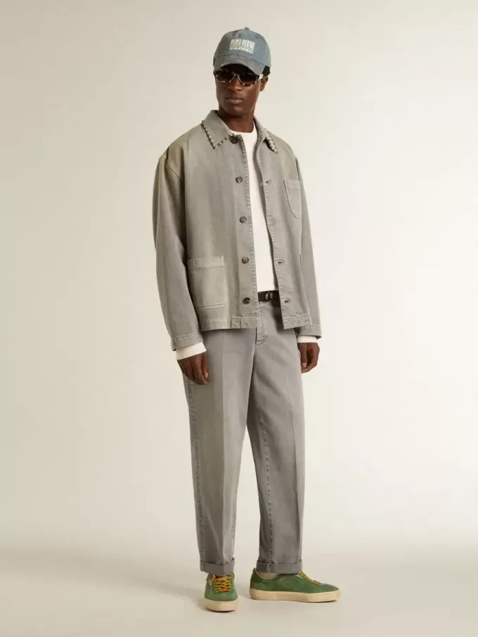 Pantaloni chino in cotone grigio Pantaloni chino in cotone grigio