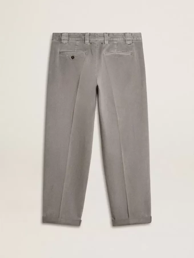 Pantaloni chino in cotone grigio Pantaloni chino in cotone grigio
