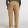 Pantaloni chino per bambino in cotone color tabacco
