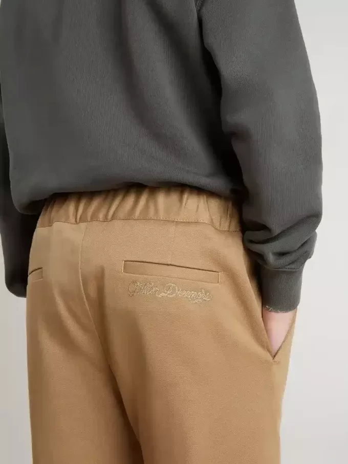 Pantaloni chino per bambino in cotone color tabacco