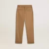 Pantaloni chino per bambino in cotone color tabacco