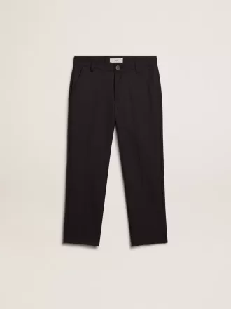 Pantaloni da bambino in lana blu scuro