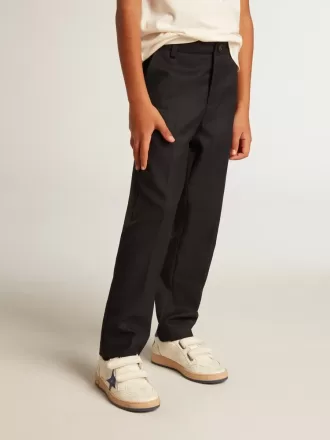 Pantaloni da bambino in lana blu scuro