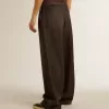 Pantaloni da donna in cotone con lavaggio medio Pantaloni da donna in cotone con lavaggio medio