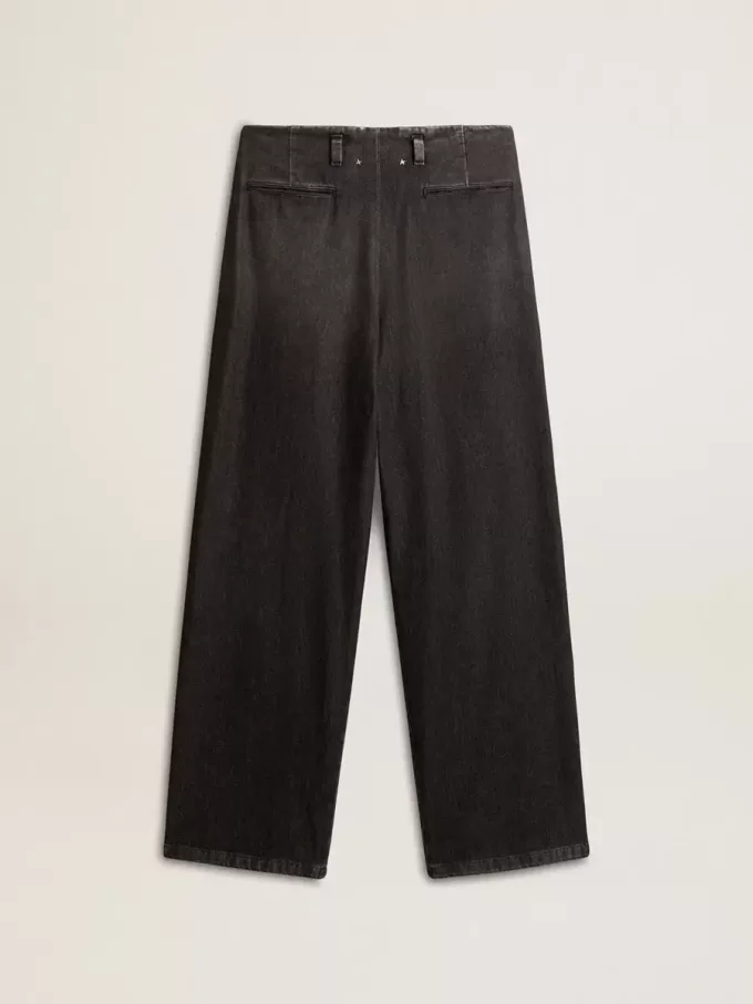 Pantaloni da donna in cotone con lavaggio medio Pantaloni da donna in cotone con lavaggio medio