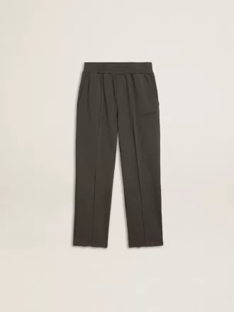 Pantaloni da jogging per bambini verde militare con ricami Pantaloni da jogging per bambini verde militare con ricami