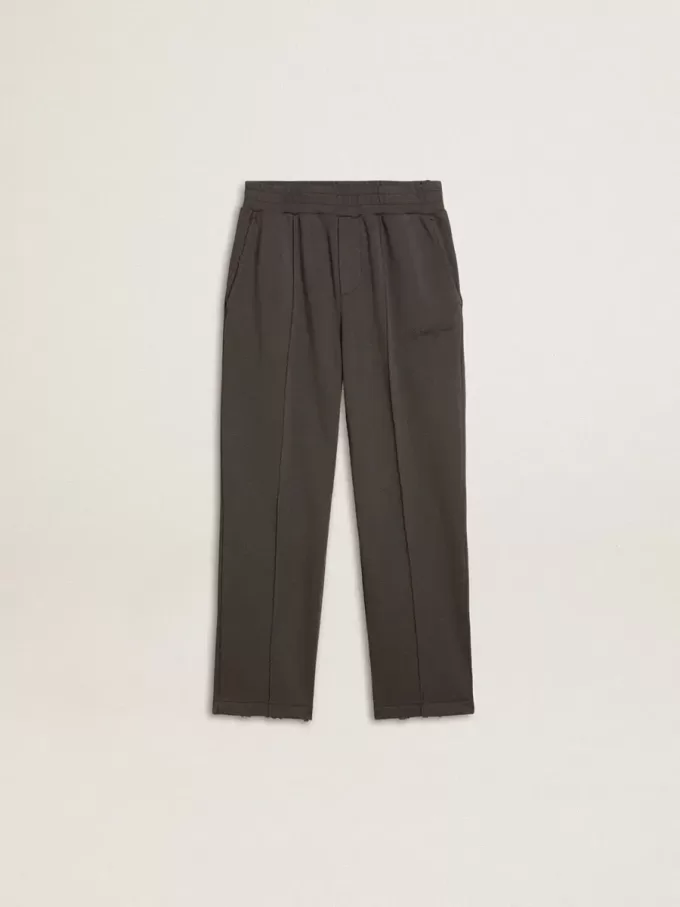 Pantaloni da jogging per bambini verde militare con ricami Pantaloni da jogging per bambini verde militare con ricami