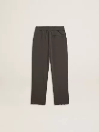 Pantaloni da jogging per bambini verde militare con ricami Pantaloni da jogging per bambini verde militare con ricami