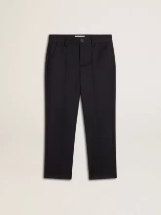 Pantaloni da ragazzo in lana blu scuro
