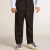 Pantaloni da ragazzo in lana blu scuro