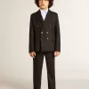 Pantaloni da ragazzo in lana blu scuro