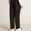Pantaloni da ragazzo in lana blu scuro