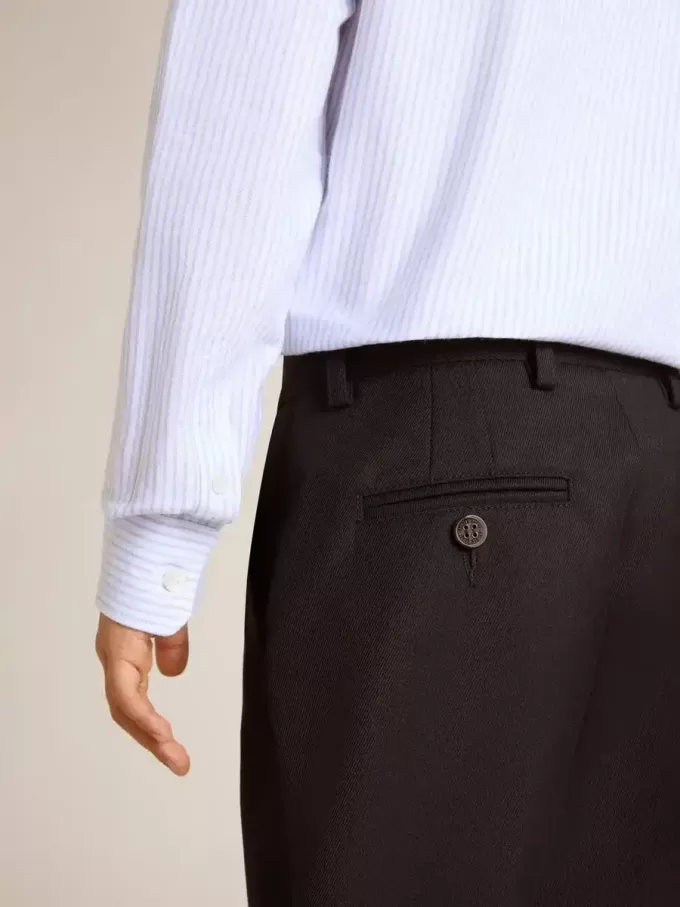 Pantaloni da ragazzo in lana blu scuro