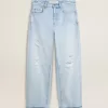 Pantaloni da uomo in denim effetto vissuto Pantaloni da uomo in denim effetto vissuto
