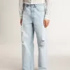 Pantaloni da uomo in denim effetto vissuto Pantaloni da uomo in denim effetto vissuto