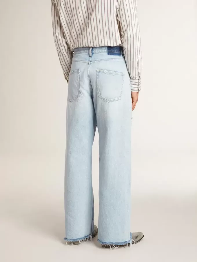 Pantaloni da uomo in denim effetto vissuto Pantaloni da uomo in denim effetto vissuto
