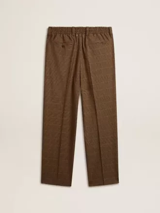 Pantaloni da uomo in pied-de-poule tricolore