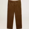 Pantaloni da uomo in velluto a coste color oliva scuro Pantaloni da uomo in velluto a coste color oliva scuro