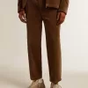 Pantaloni da uomo in velluto a coste color oliva scuro Pantaloni da uomo in velluto a coste color oliva scuro