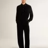 Pantaloni da uomo neri effetto velluto Pantaloni da uomo neri effetto velluto