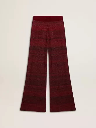 Pantaloni in cotone a righe irregolari