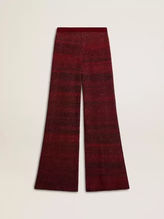 Pantaloni in cotone a righe irregolari