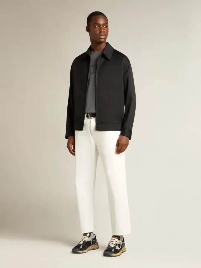 Pantaloni in denim bianco da uomo