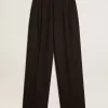 Pantaloni in misto lana e viscosa neri Pantaloni in misto lana e viscosa neri