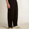 Pantaloni in misto lana e viscosa neri Pantaloni in misto lana e viscosa neri