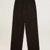 Pantaloni in misto lana e viscosa neri Pantaloni in misto lana e viscosa neri