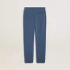 Pantaloni jogging blu da bambino con ricamo