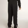 Pantaloni jogging blu scuro con striscia bianca e stelle a contrasto